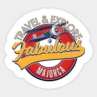 travel explore fabulous Majorca logo Sticker